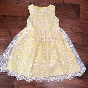 Gymboree Yellow lace dress size 7